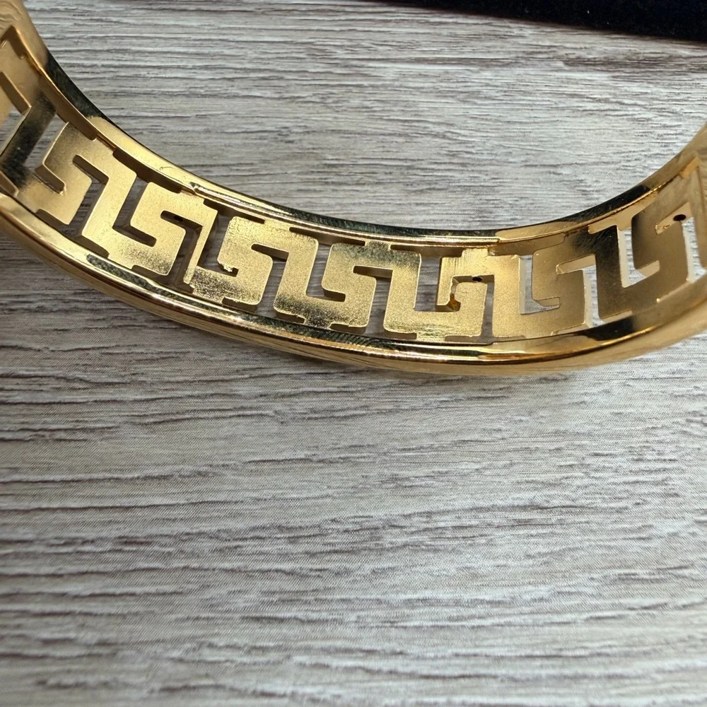 Gold Tone and Black‎ Geometric Bracelet